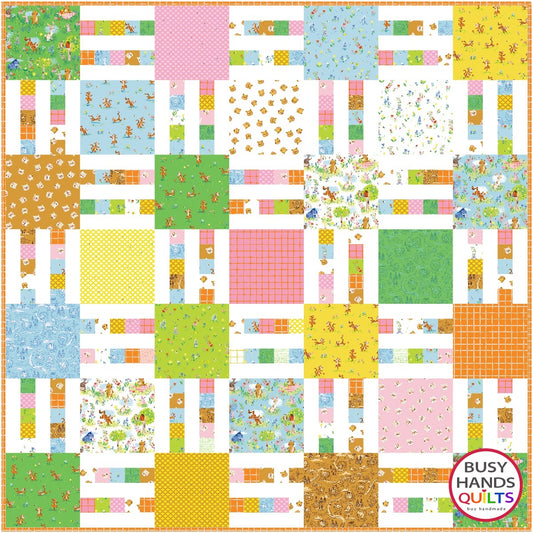 Picket Fence Throw Quilt Kit in 100 Aker Woods