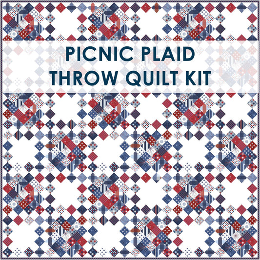 Picnic Plaid Throw Quilt Kit in Picadilly