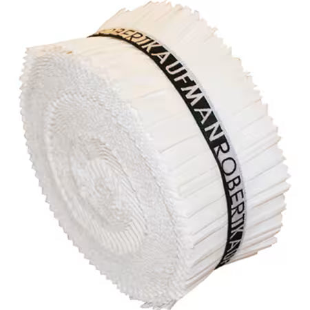 White Jelly Roll - Roll Up - Kona Cotton Solids Roll-Up RU-190-40 #312