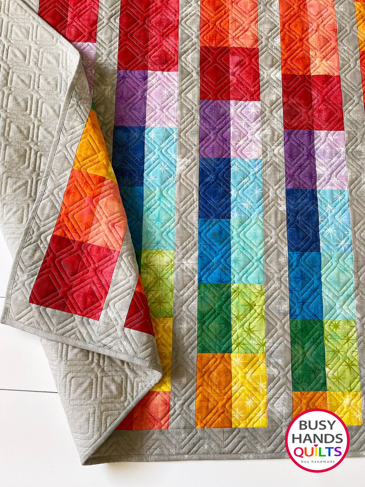 Rainbow Burst Quilt Pattern by Busy Hands Quilts