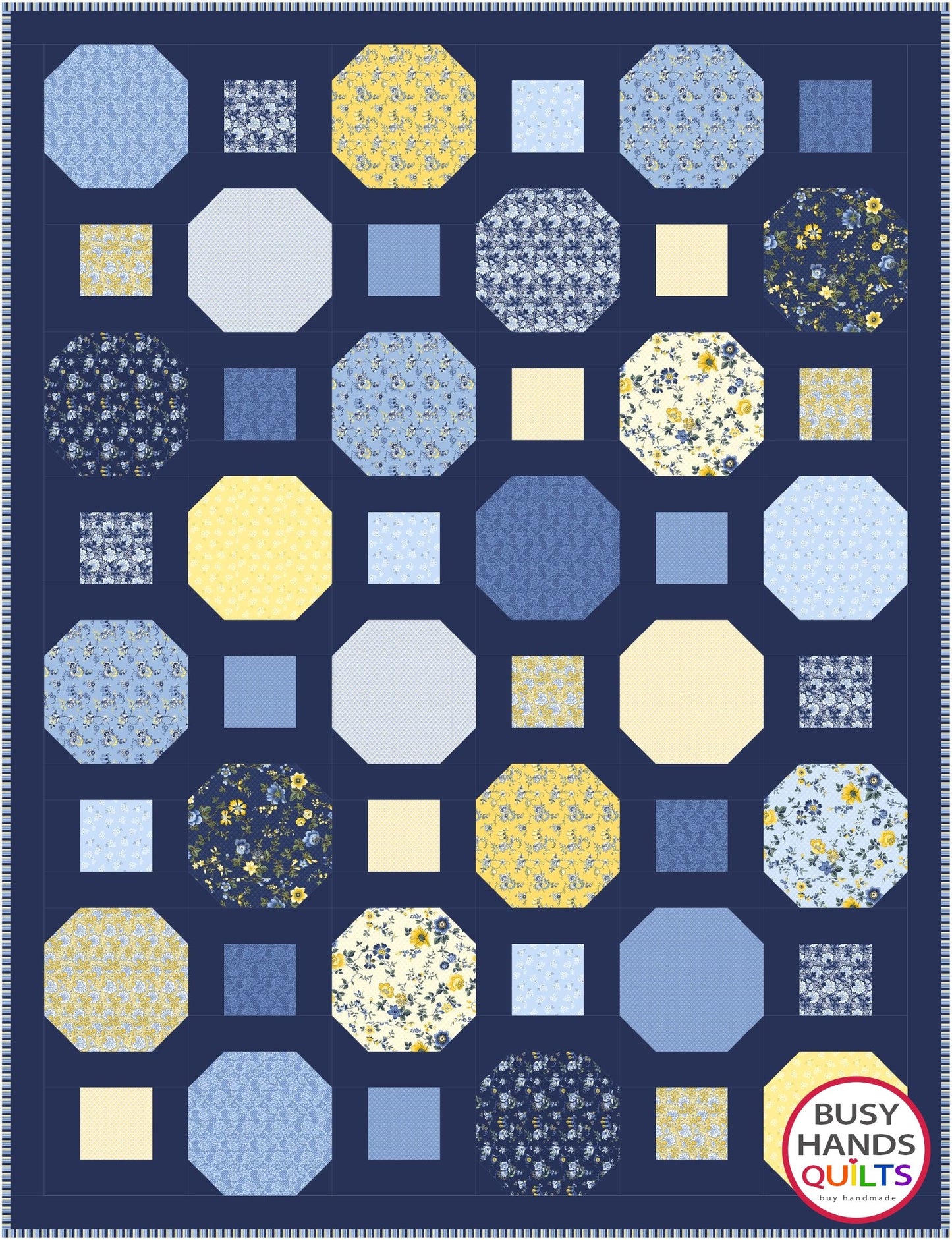 IMPERFECT Rolling Around Quilt Pattern PRINTED