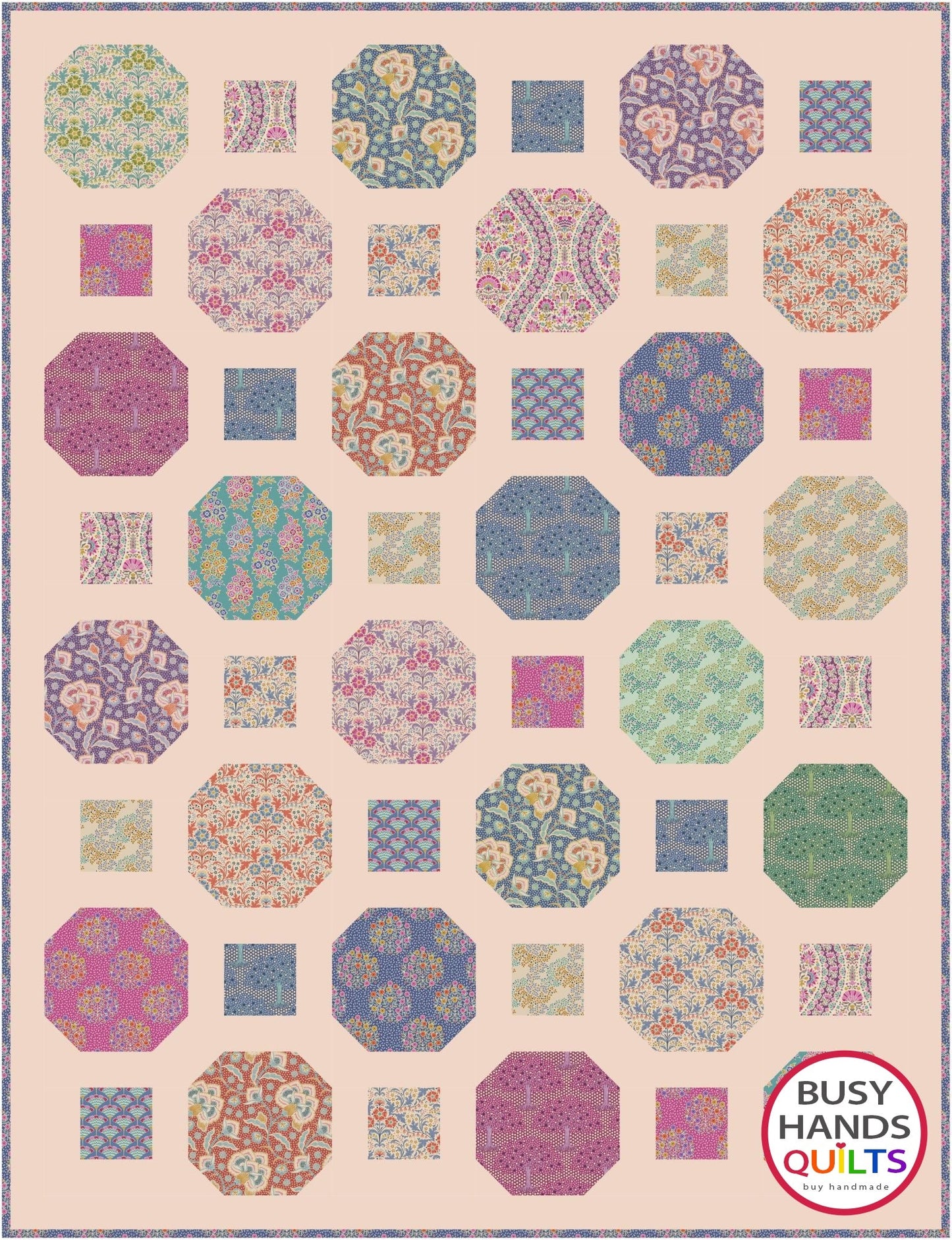 IMPERFECT Rolling Around Quilt Pattern PRINTED