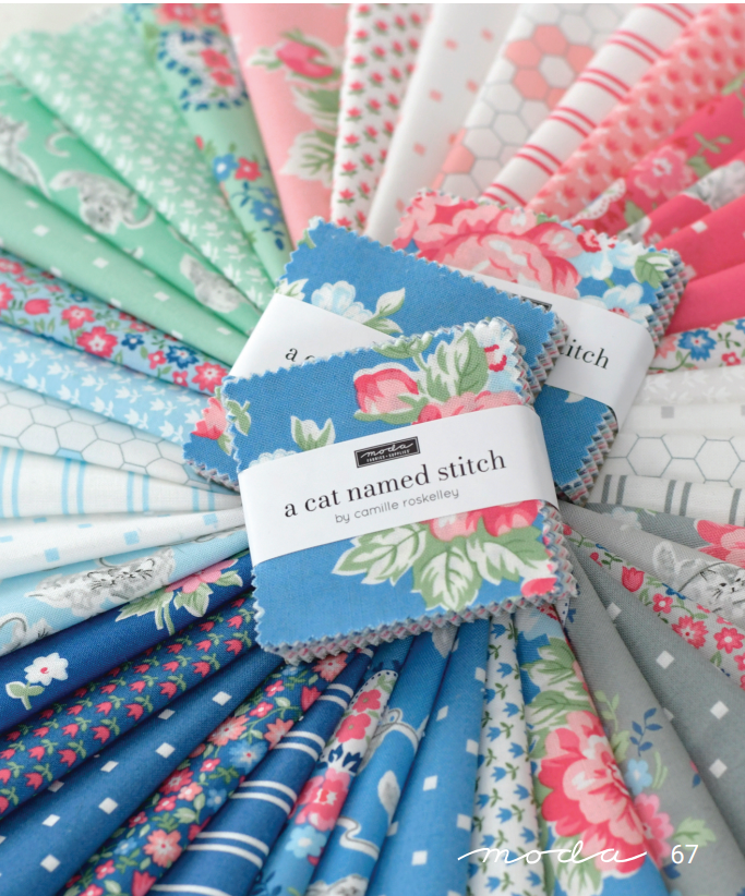 A Cat Named Stitch Fat Quarter Bundle 40 FQs by Camille Roskelley for Moda 55340AB #355