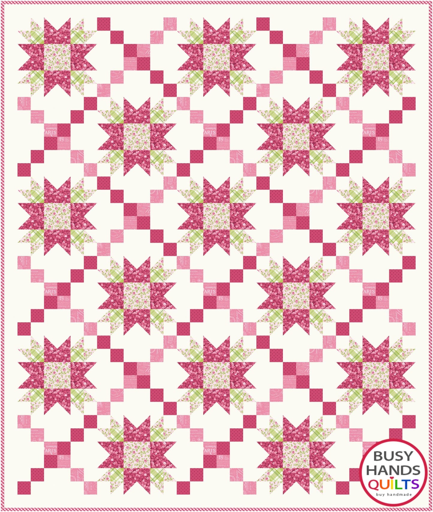 Shooting Stars Quilt Pattern PRINTED