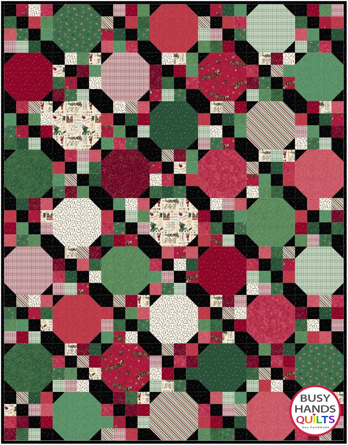 Square Dance fashion Quilt Kit 72x96