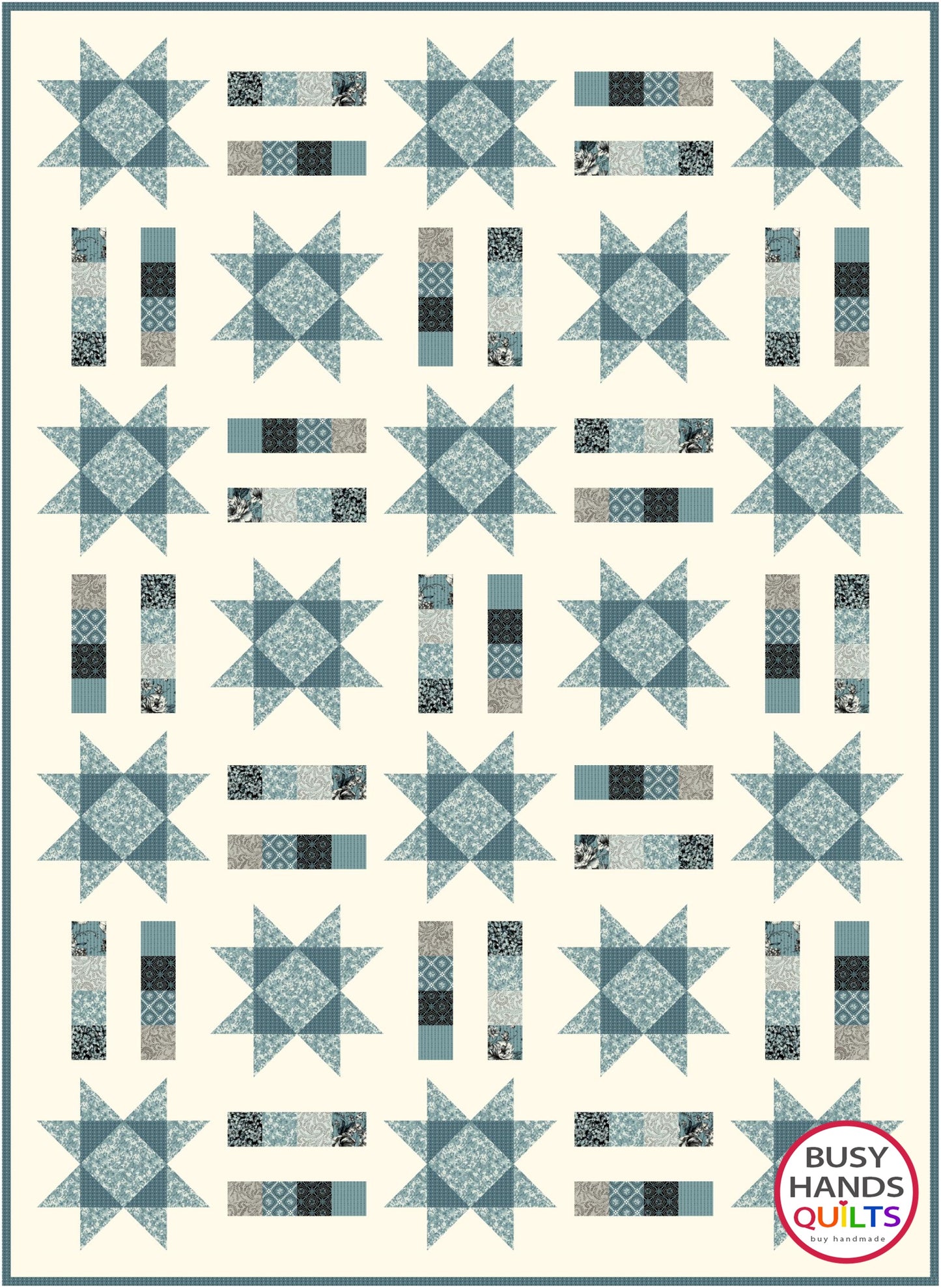 Stars and Stripes Quilt Pattern PRINTED