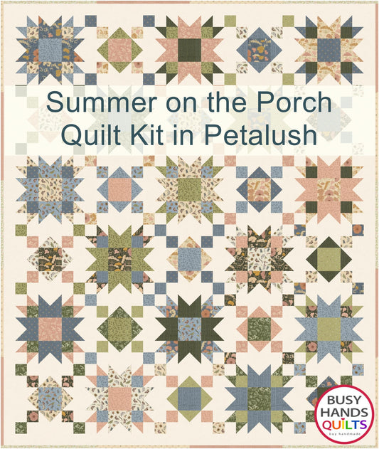Summer on the Porch THROW Quilt Kit in Petalush