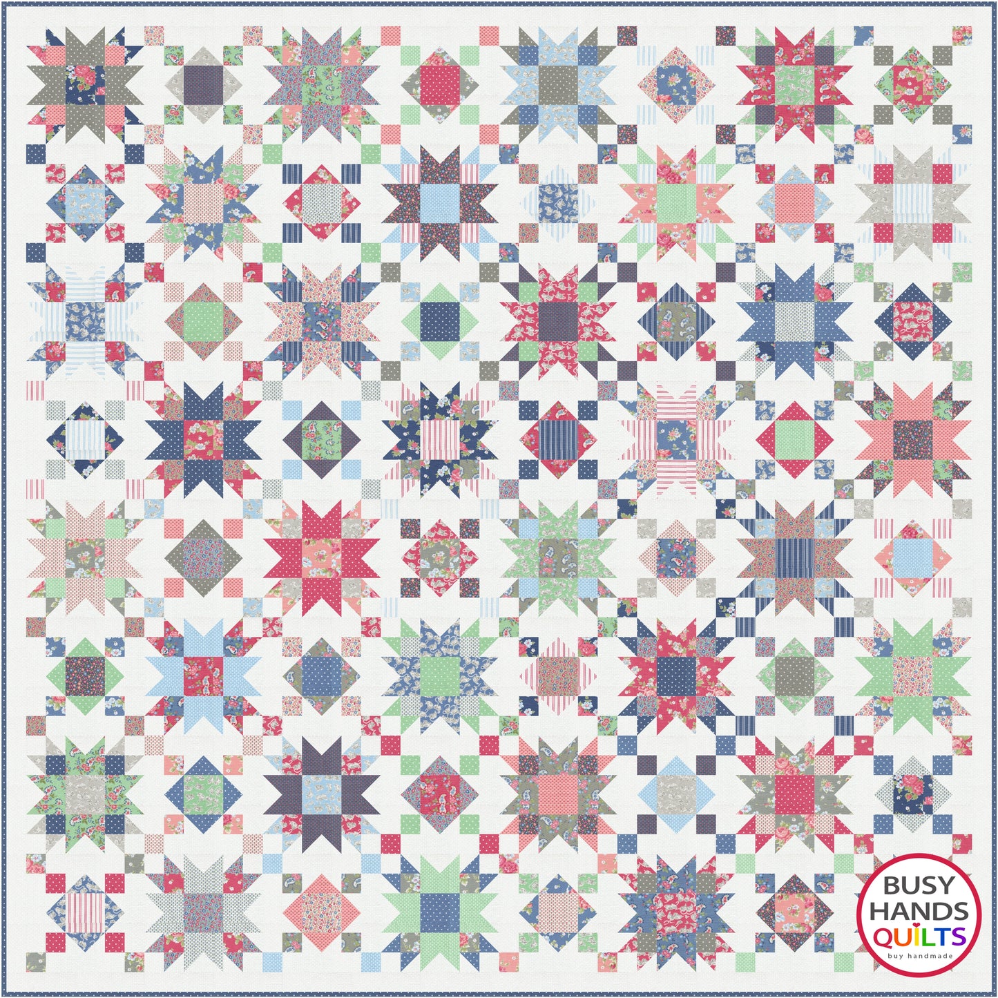 Summer on the Porch QUEEN Quilt Kit in A Cat Called Stitch