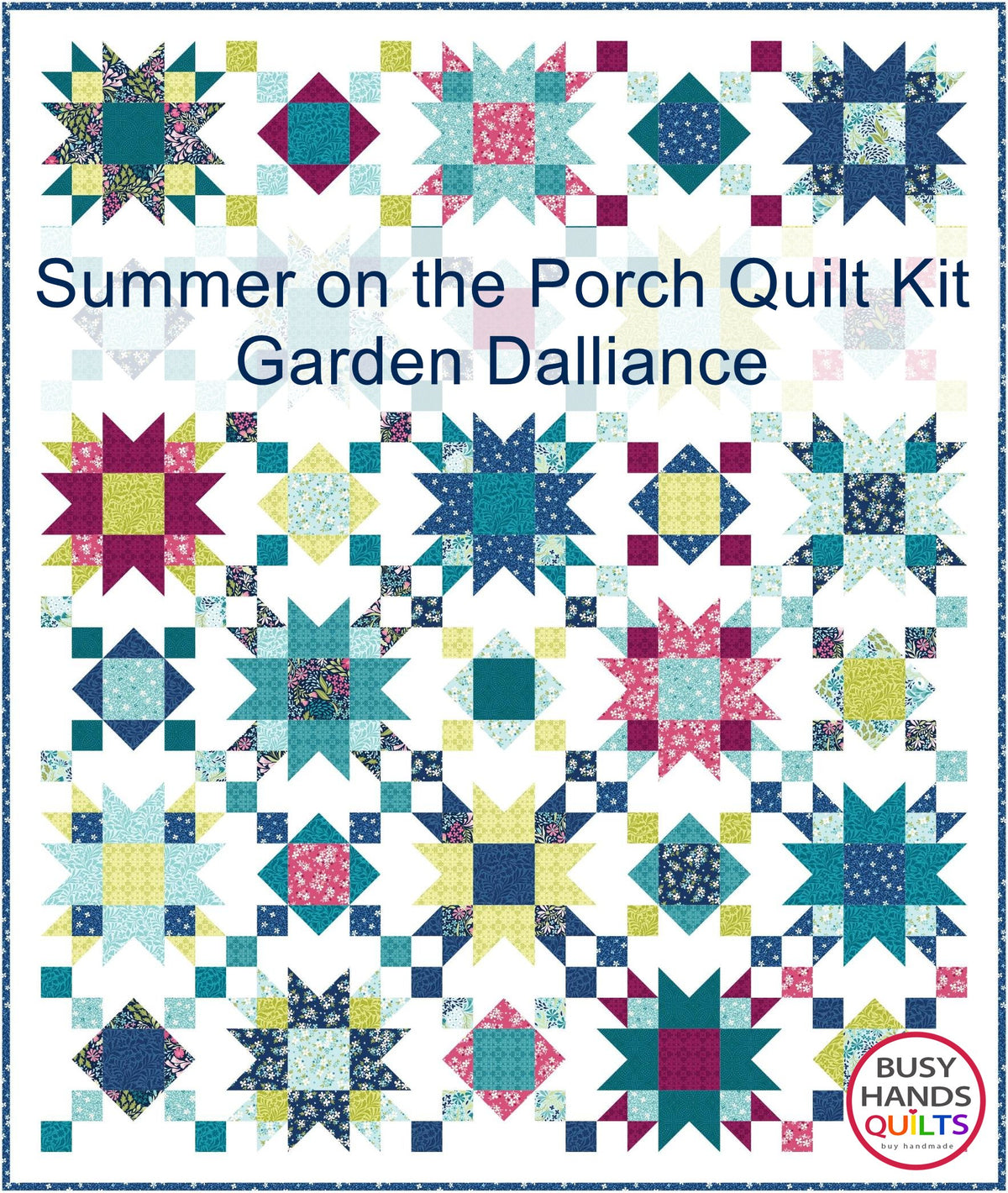 PREORDER Summer on the Porch Quilt Kit in Garden Dalliance - Makes TWIN or THROW