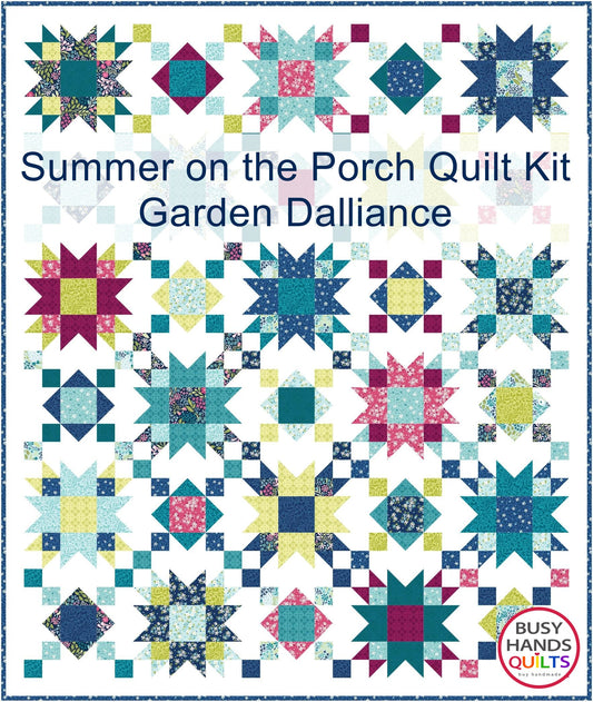 PREORDER Summer on the Porch Quilt Kit in Garden Dalliance - Makes TWIN or THROW