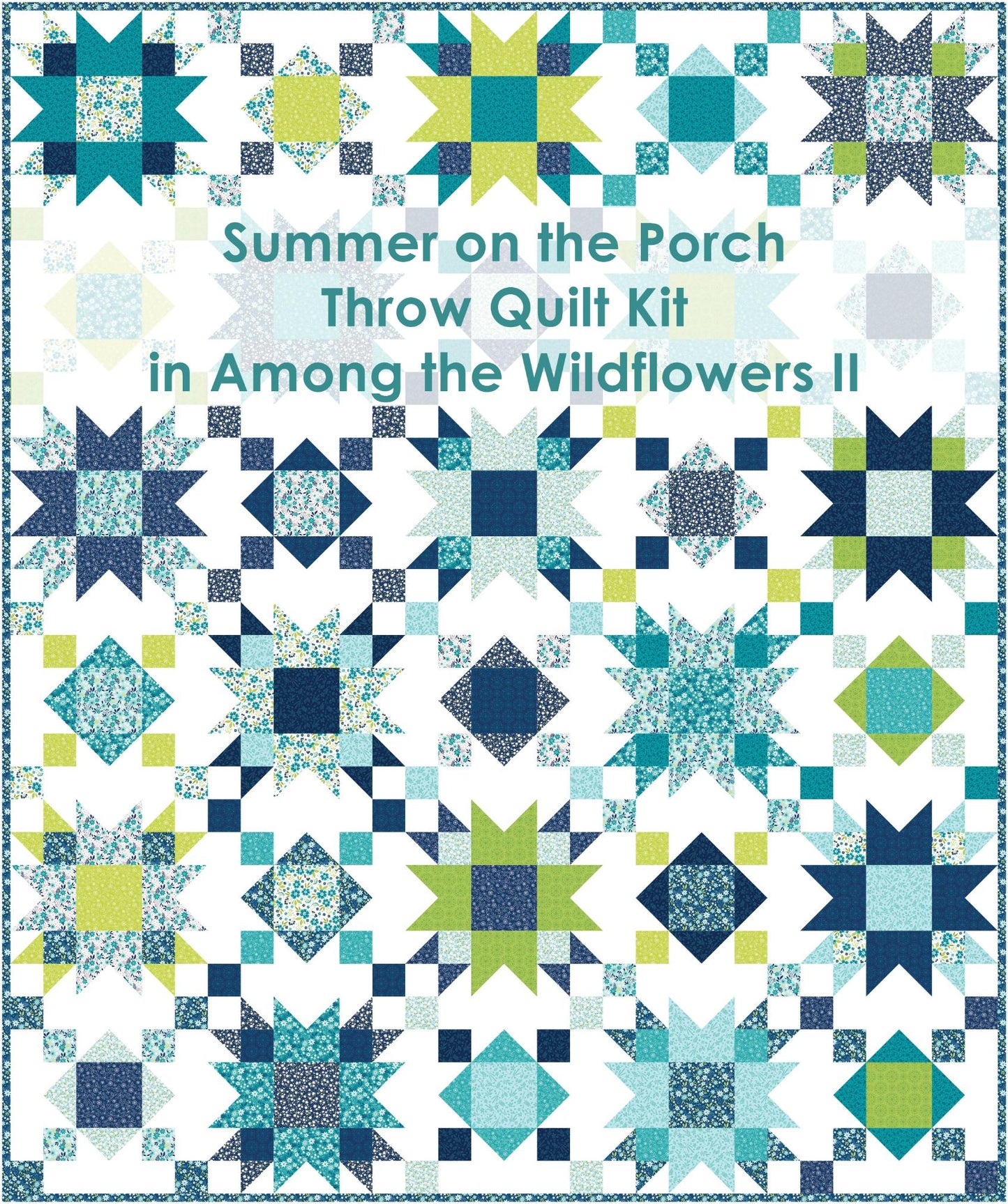 Summer on the Porch Throw Quilt Kit in Among the Wildflowers II