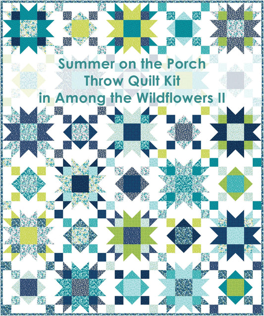Summer on the Porch Throw Quilt Kit in Among the Wildflowers II