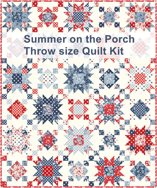 Summer on the Porch Throw Quilt Kit in Freedom Garden