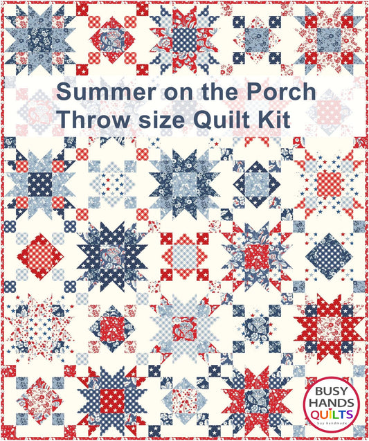 Summer on the Porch Throw Quilt Kit in Freedom Garden
