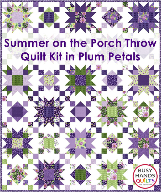 Summer on the Porch Throw Quilt Kit in Plum Petals