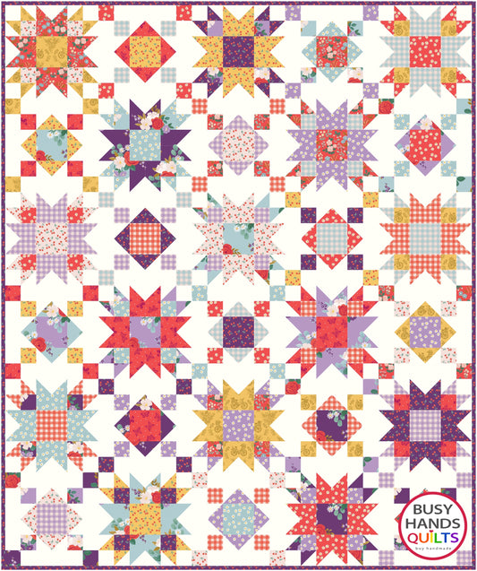 Summer on the Porch Throw Quilt Kit in Sweet Picnic