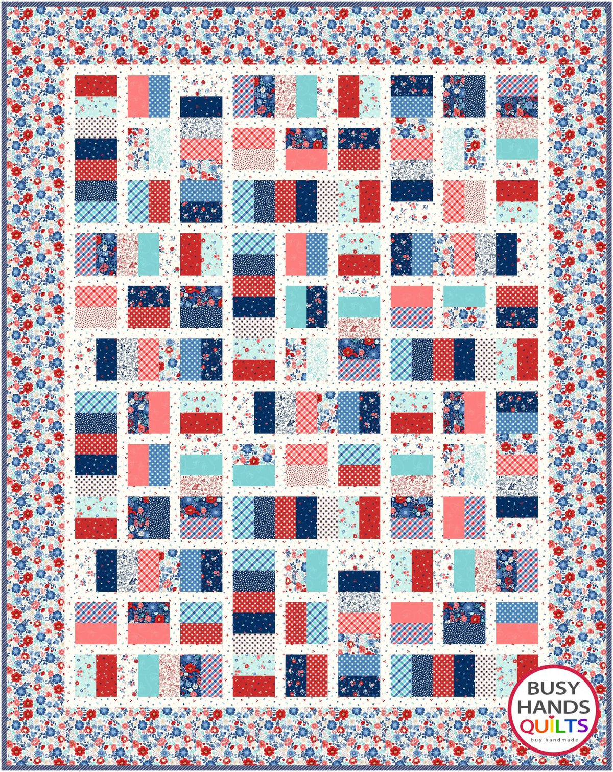 Gratitude THROW Quilt Kit in Star Spangled Beauty