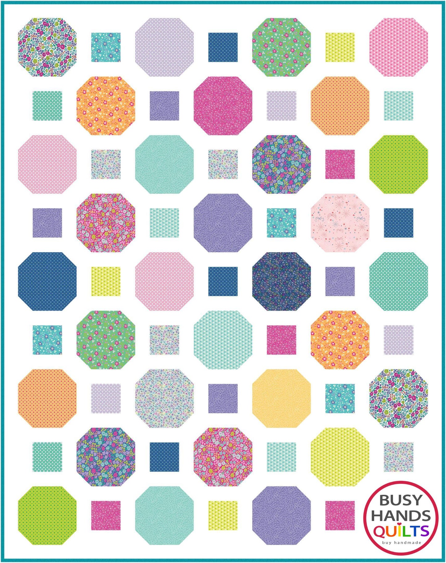 Rolling Around Throw Quilt Kit in Vibrance