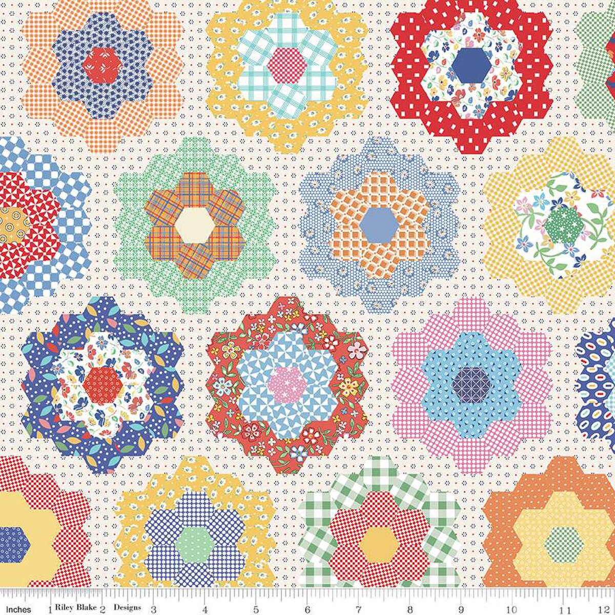 Wide Backing Always in Season Flower Garden Multi 107in - by the Half Yard WB15110-MULTI