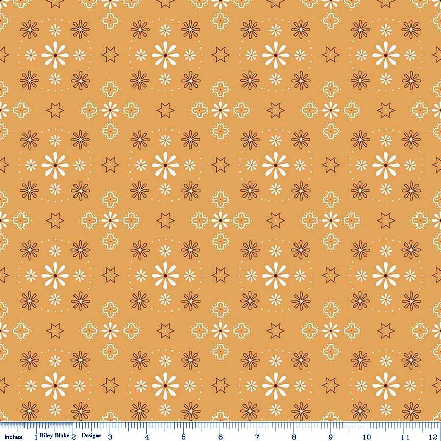 Wide Backing Bee Backings & Borders in Honey - by the Half Yard - WB6420-HONEY