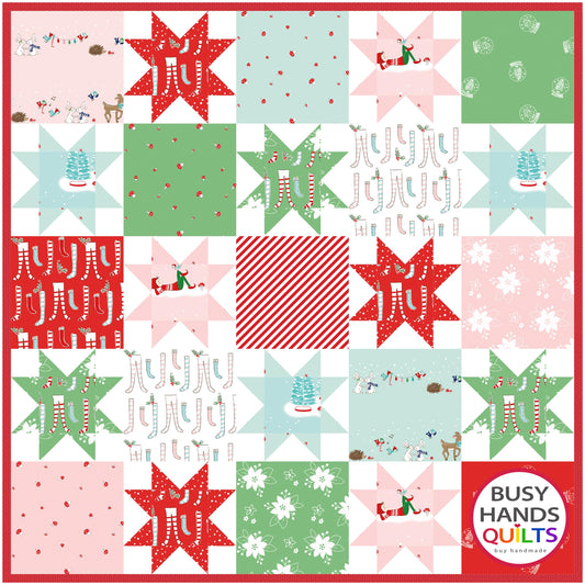 Christmas Fabric Fat Quarter Bundles - 19 FQs + 14 Stars