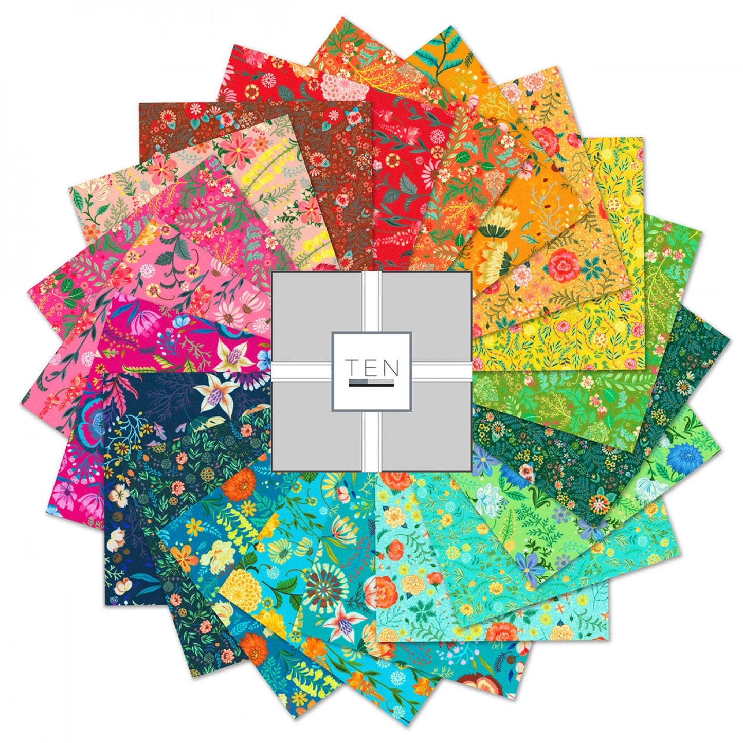 Make It Scrappy Throw Quilt Kit in Faraway Florals on Black
