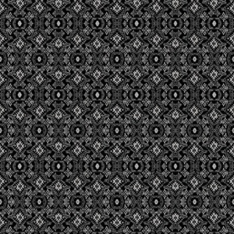 1 Yard 7 Inches Boho Geo in Black in Sanctuary by Clothworks #24