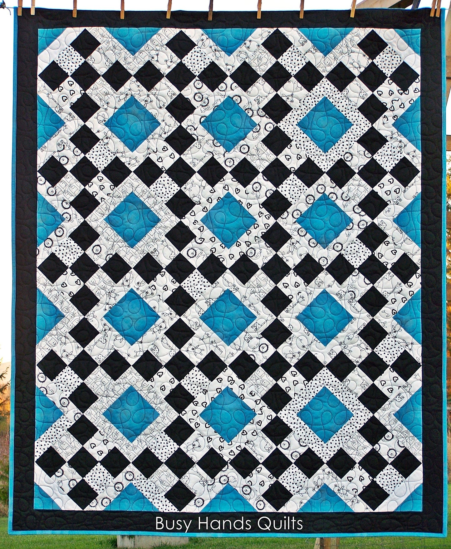 Granny's Square Patch Quilt Pattern PDF DOWNLOAD Busy Hands Quilts $12.99