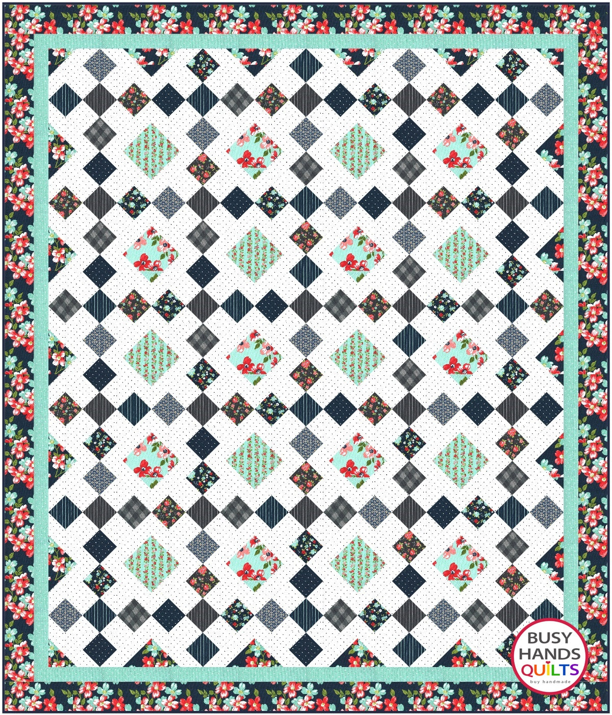 Granny's Square Patch Quilt Pattern PDF DOWNLOAD Busy Hands Quilts $12.99