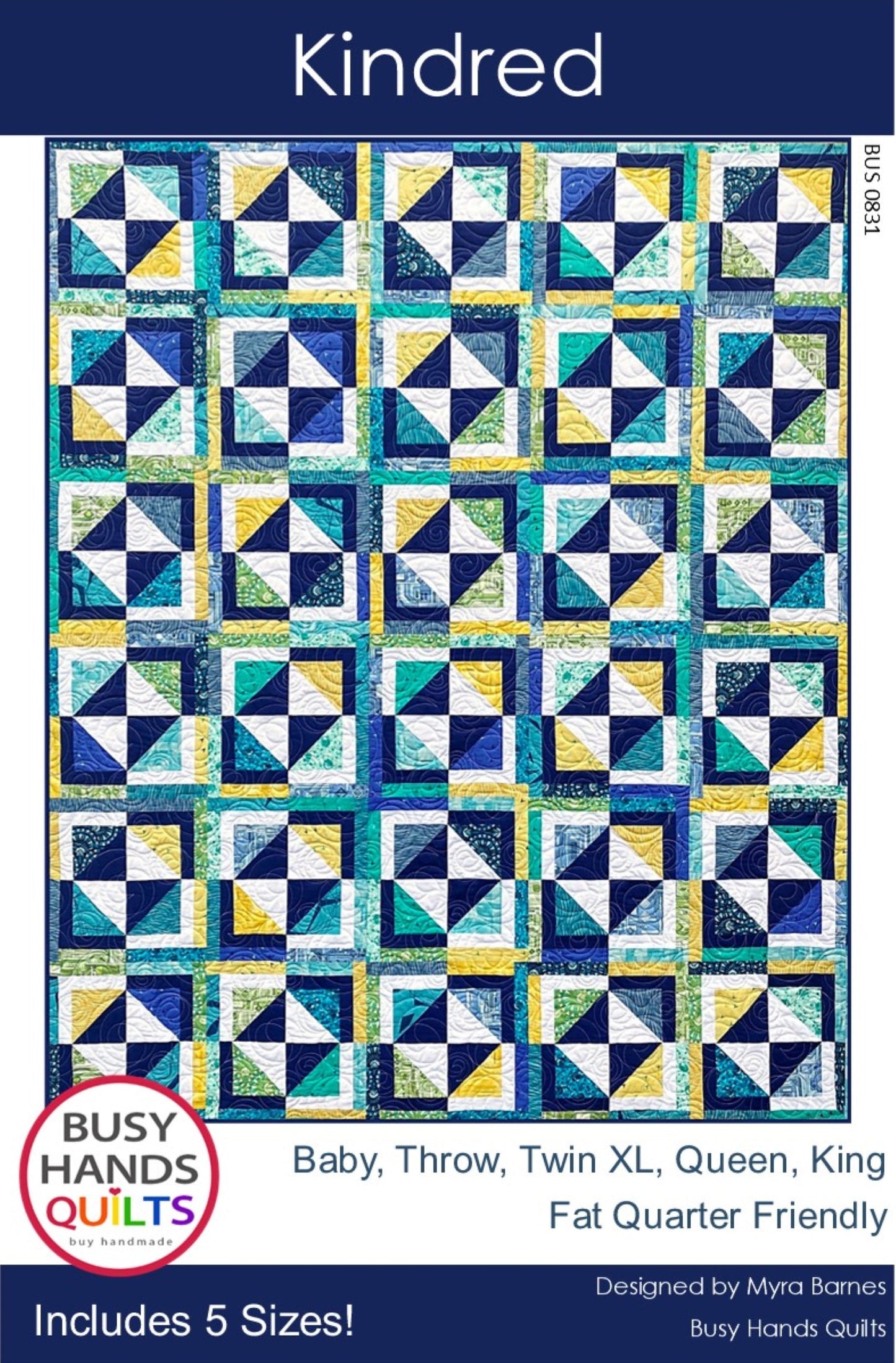 Kindred Quilt Pattern PDF DOWNLOAD Busy Hands Quilts $12.99