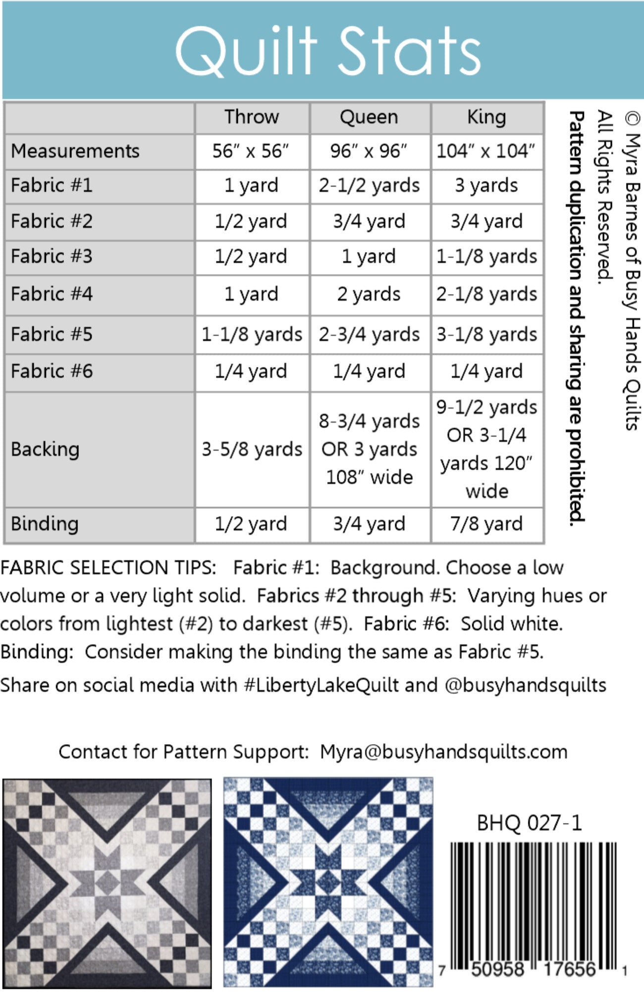 Liberty Lake Quilt Pattern PDF DOWNLOAD Busy Hands Quilts $12.99