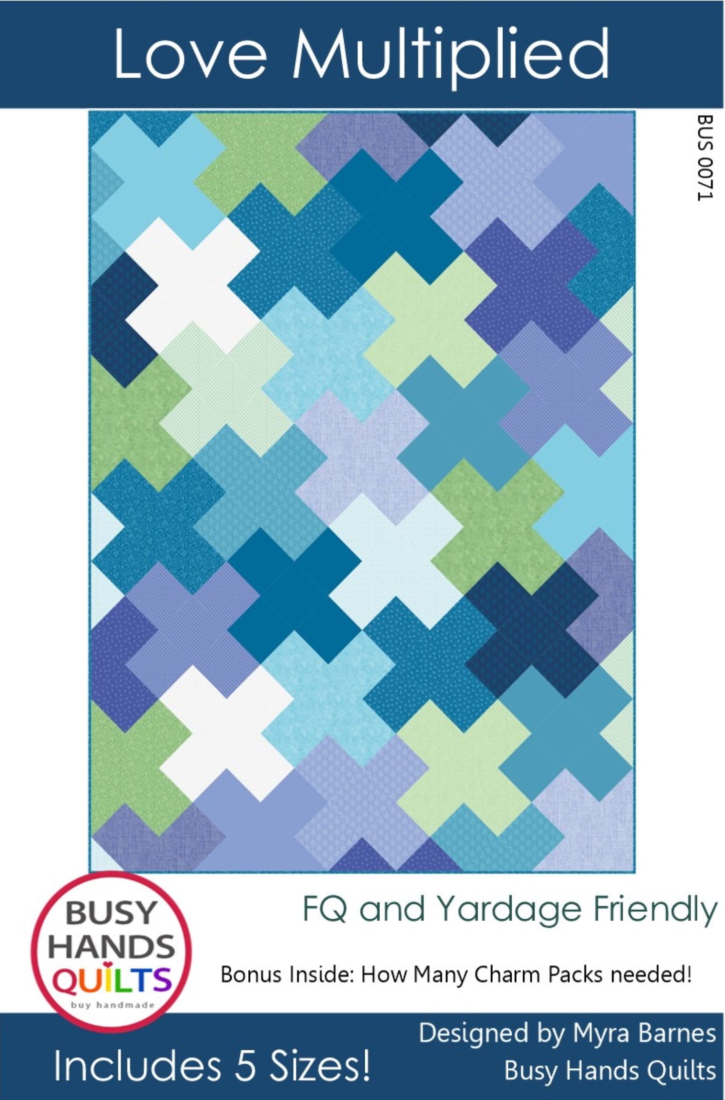 Love Multiplied Quilt Pattern PDF DOWNLOAD Busy Hands Quilts $12.99