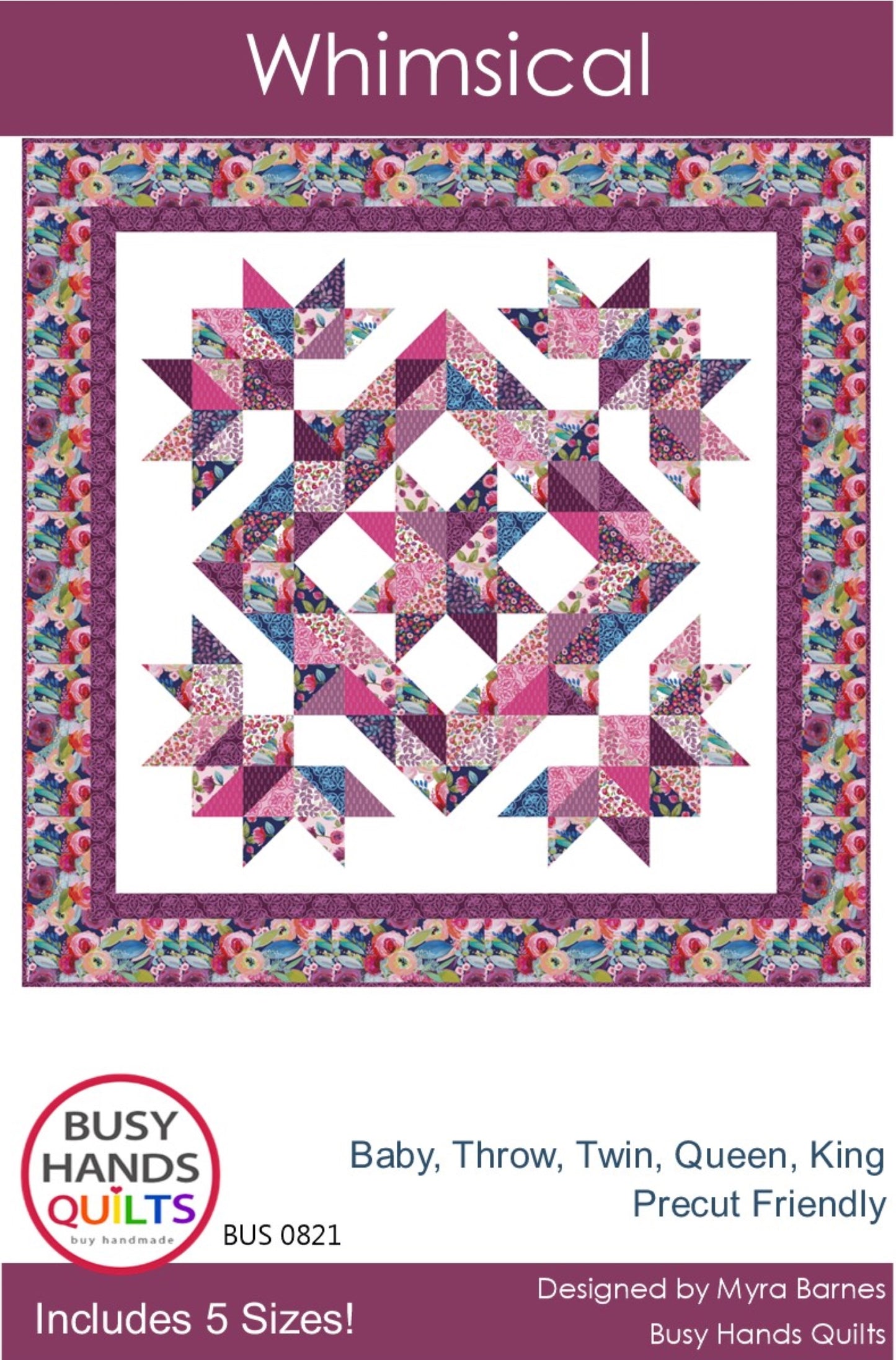 Whimsical Quilt Pattern PRINTED Busy Hands Quilts {$price}