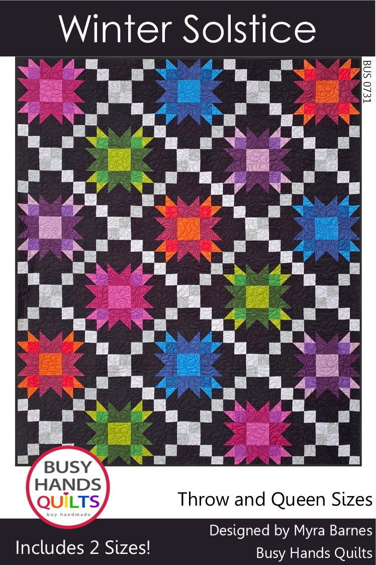 Winter Solstice Quilt Pattern PDF DOWNLOAD Busy Hands Quilts $12.99
