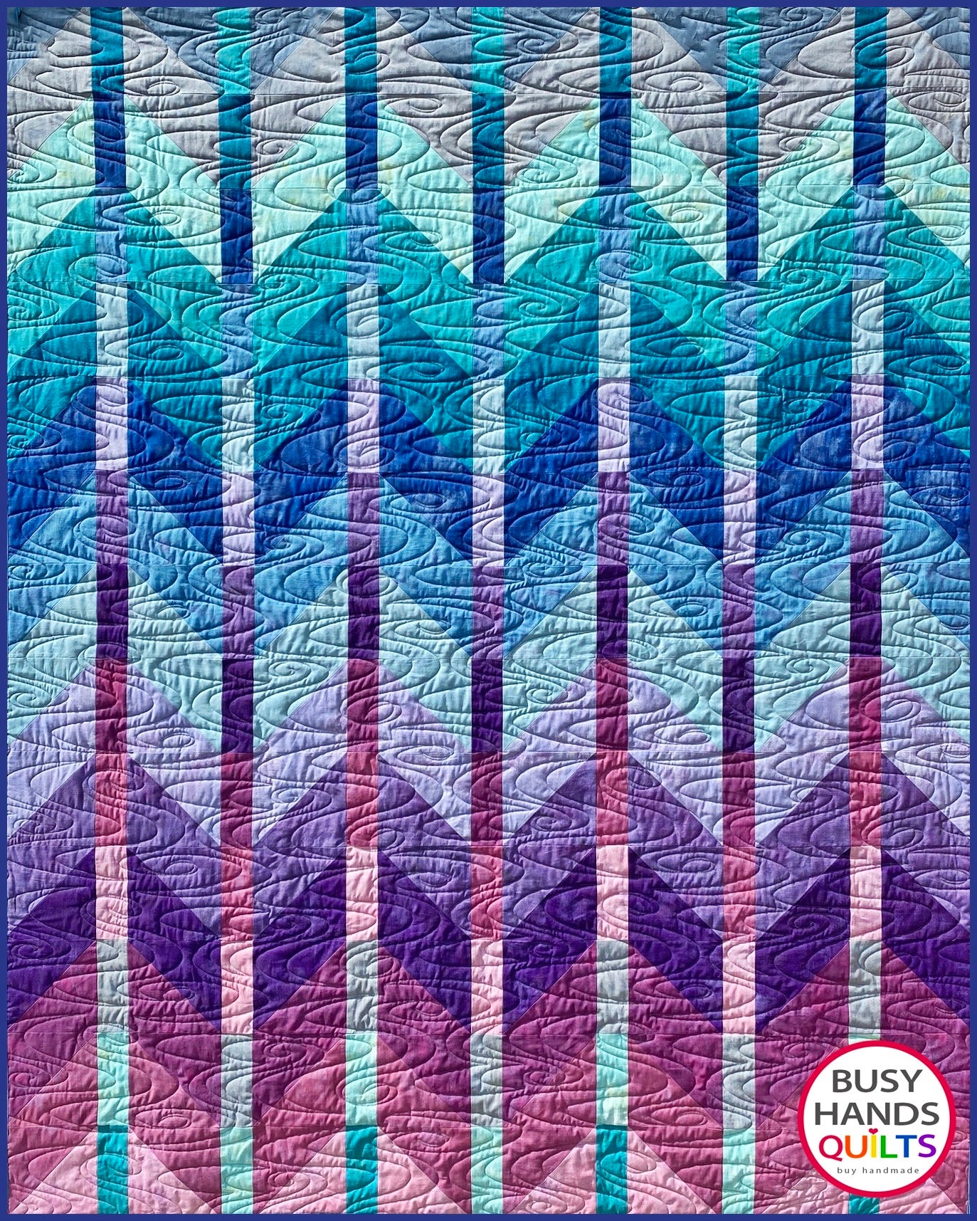 Ombre Mountains Quilt Pattern PRINTED Busy Hands Quilts {$price}