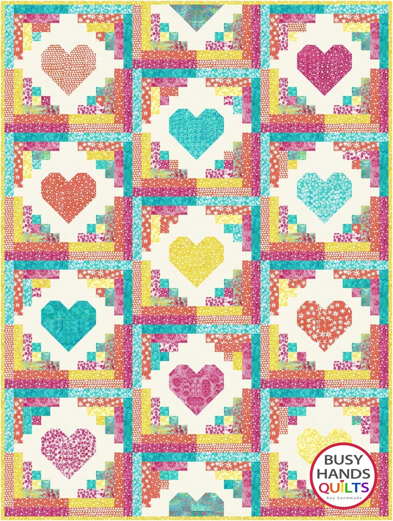 Quilty Cabins Quilt Pattern PDF DOWNLOAD Busy Hands Quilts $12.99