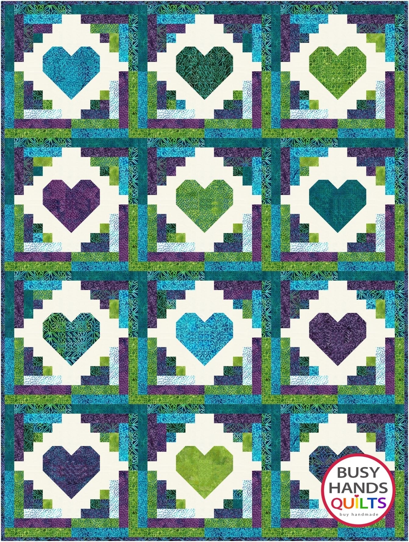 Quilty Cabins Quilt Pattern PRINTED Busy Hands Quilts {$price}