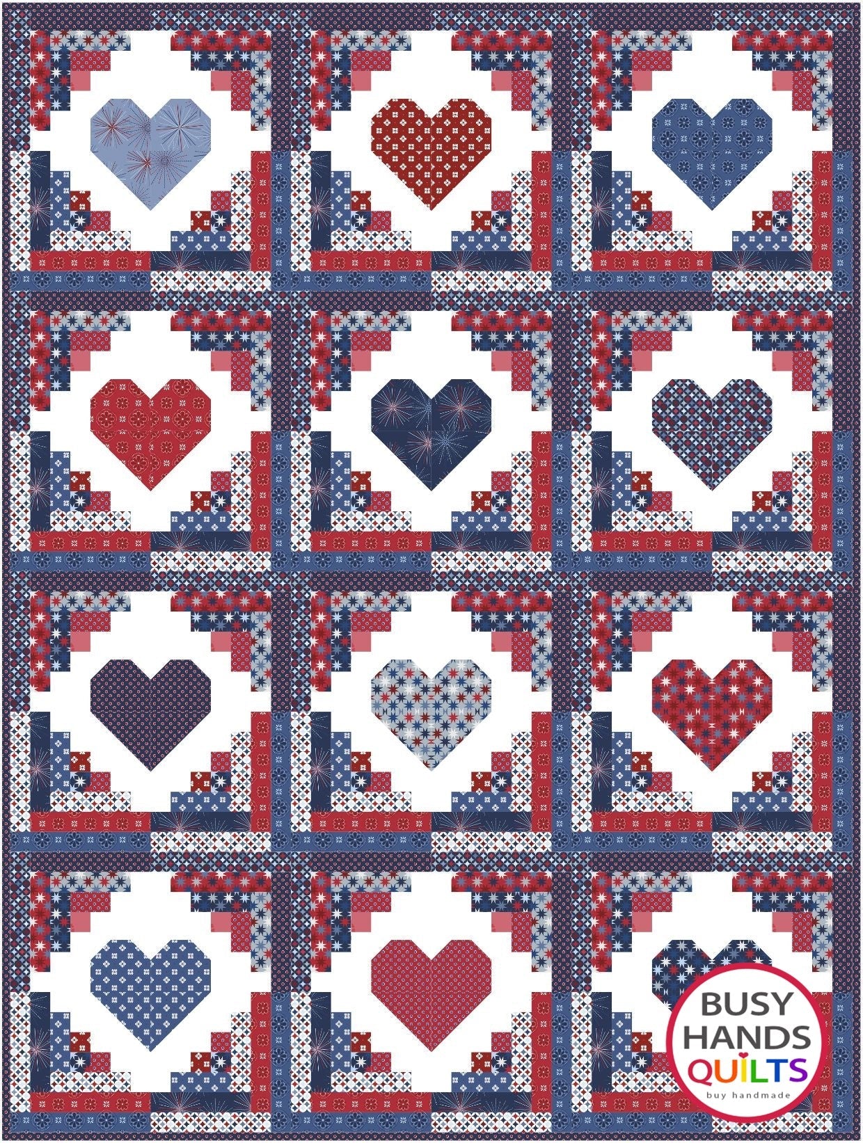 Quilty Cabins Quilt Pattern PDF DOWNLOAD Busy Hands Quilts $12.99