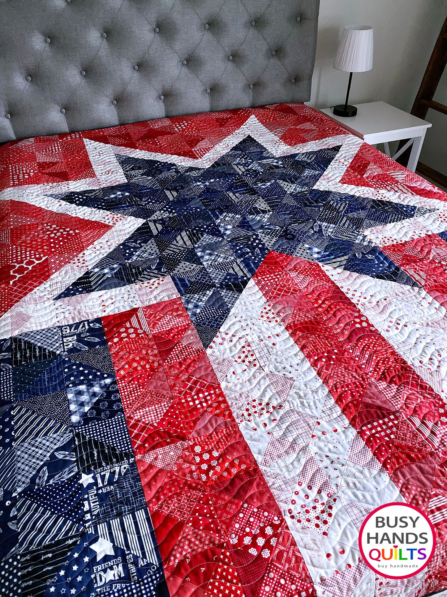 Star Spangled Quilt Pattern PRINTED Busy Hands Quilts {$price}