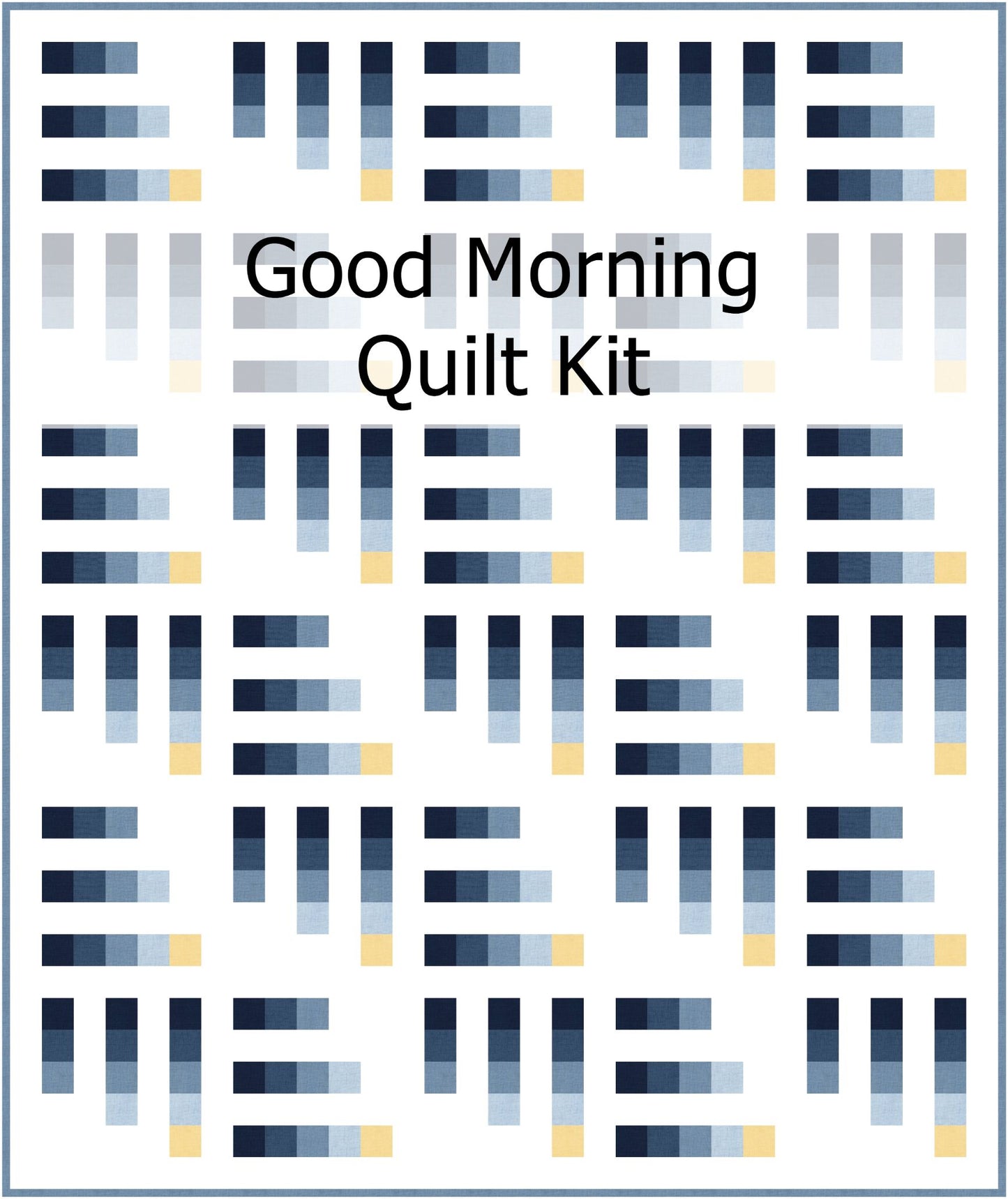 Good Morning Quilt Kit in Blues - Throw Size