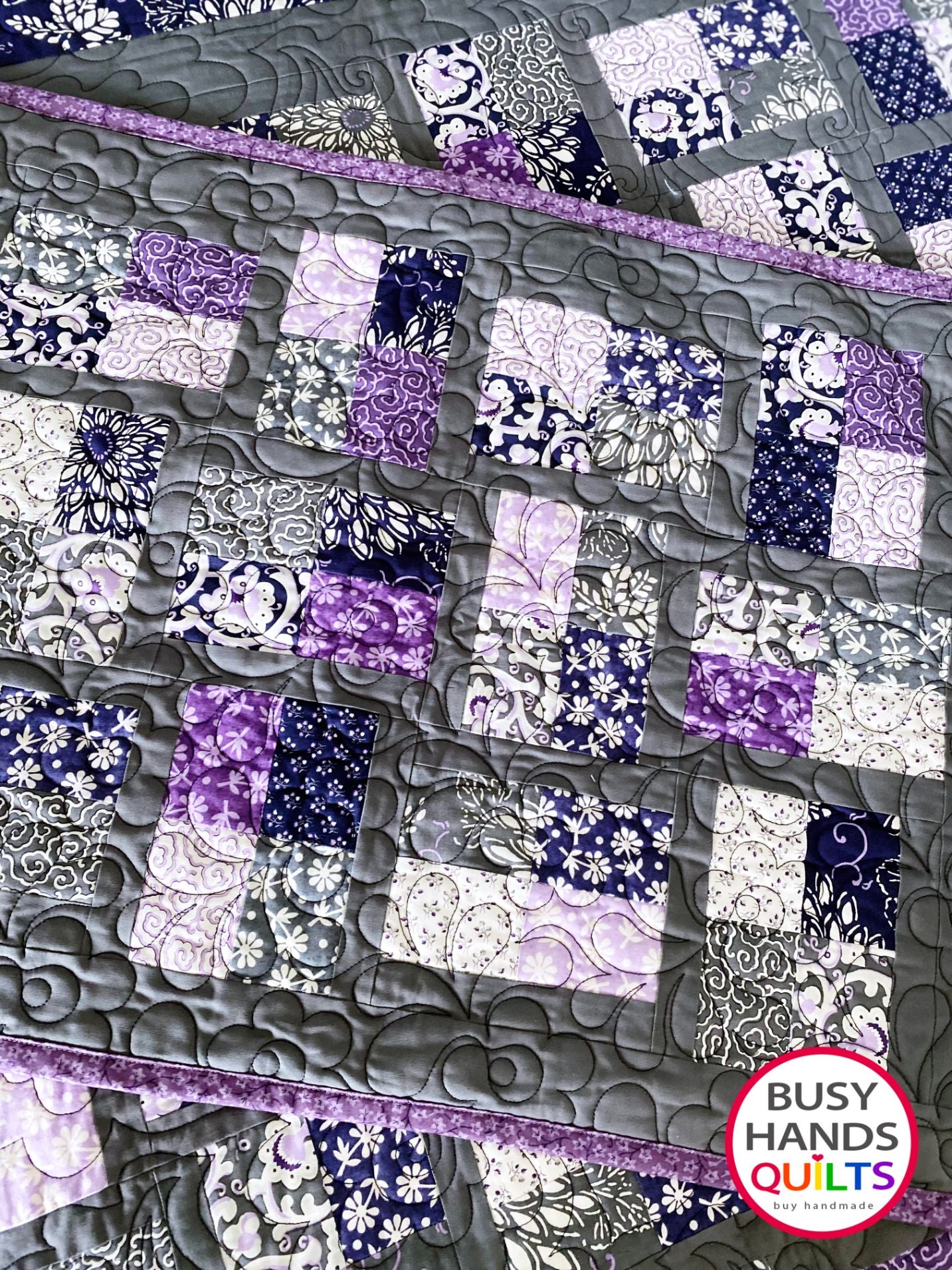 Handmade Phoebe Twin Bed Quilt With Matching Pillow Sham
