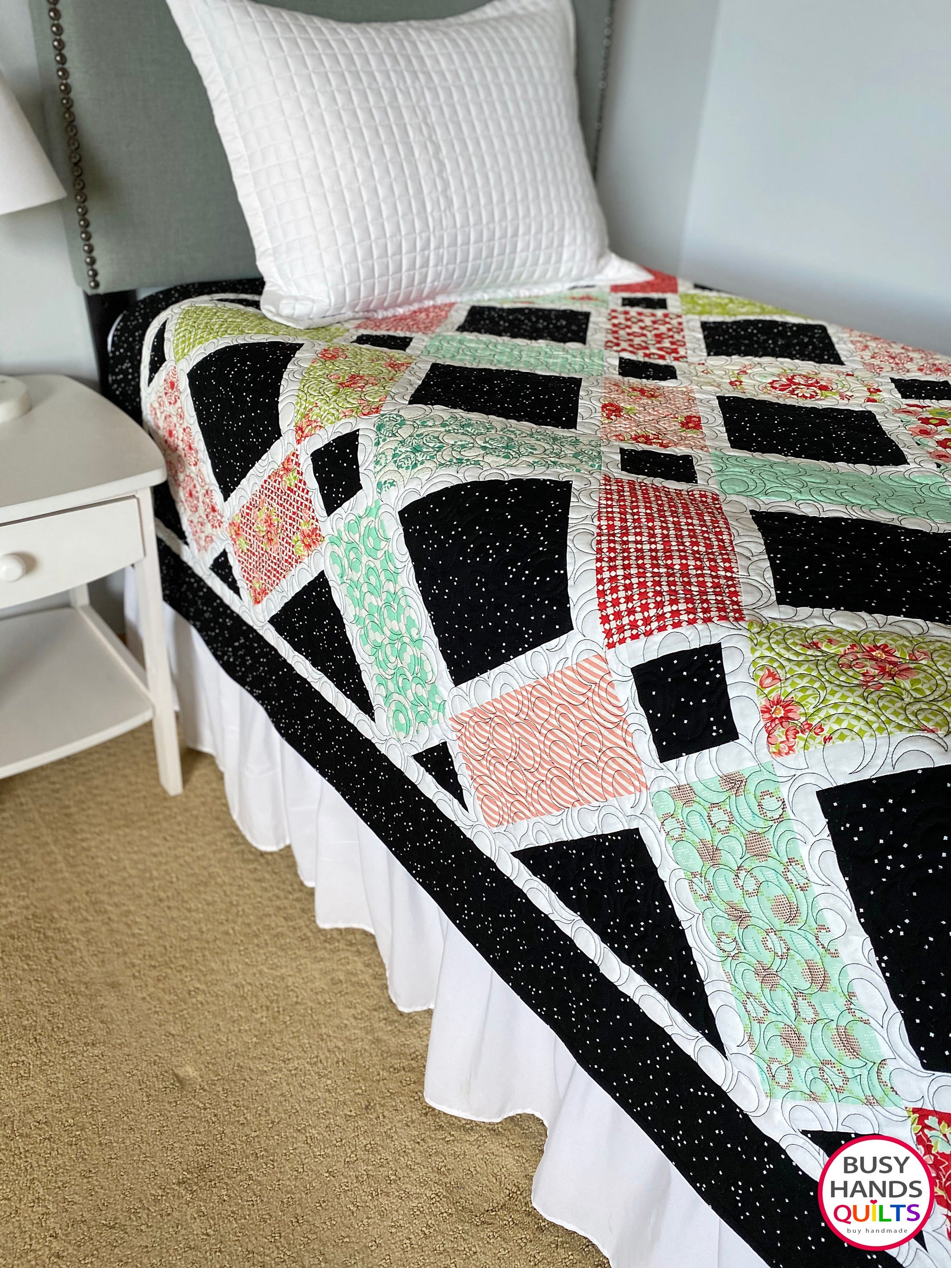 Handmade Looking Glass Twin Bed Quilt Busy Hands Quilts $389