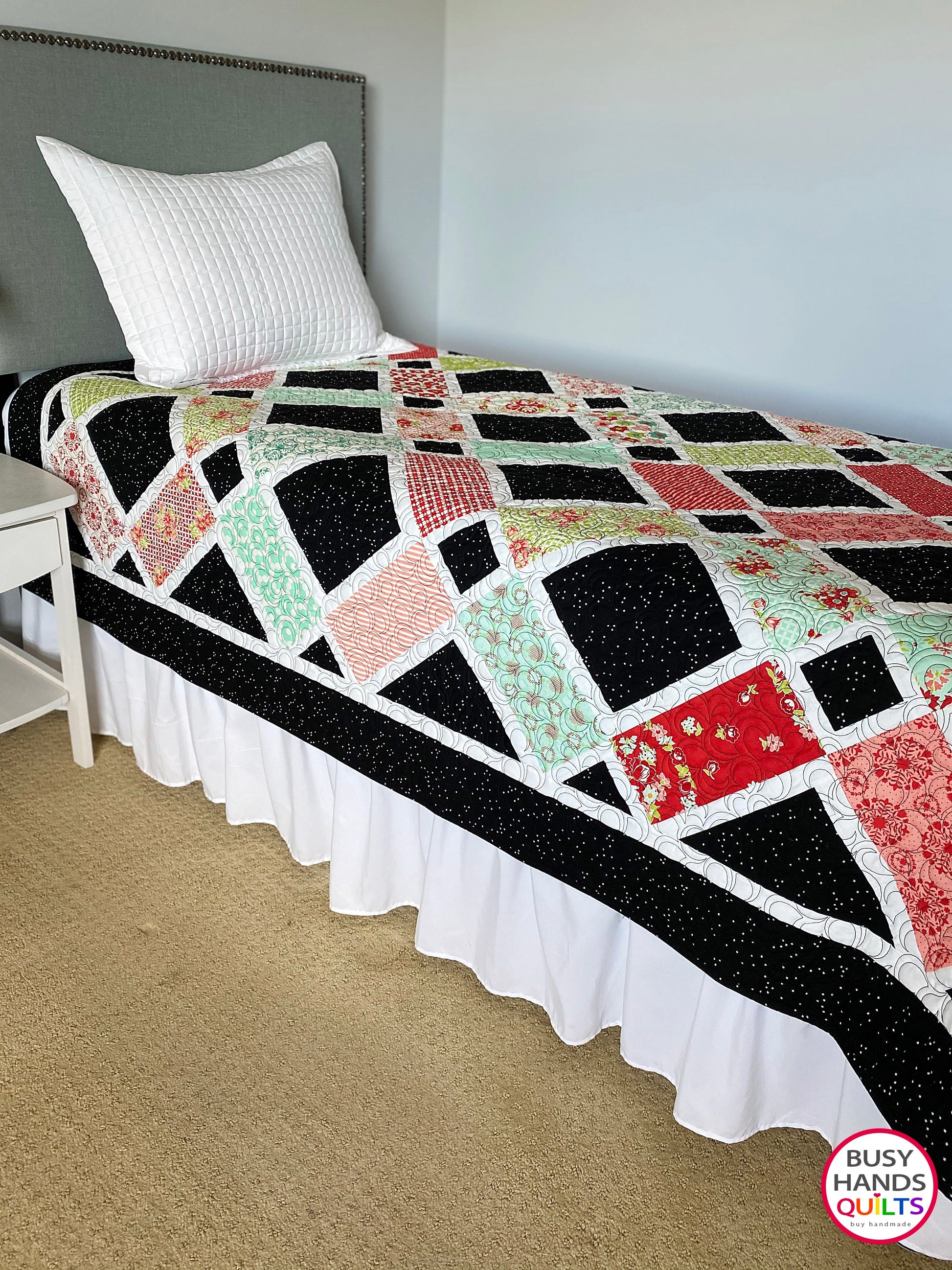 Handmade Looking Glass Twin Bed Quilt Busy Hands Quilts $389