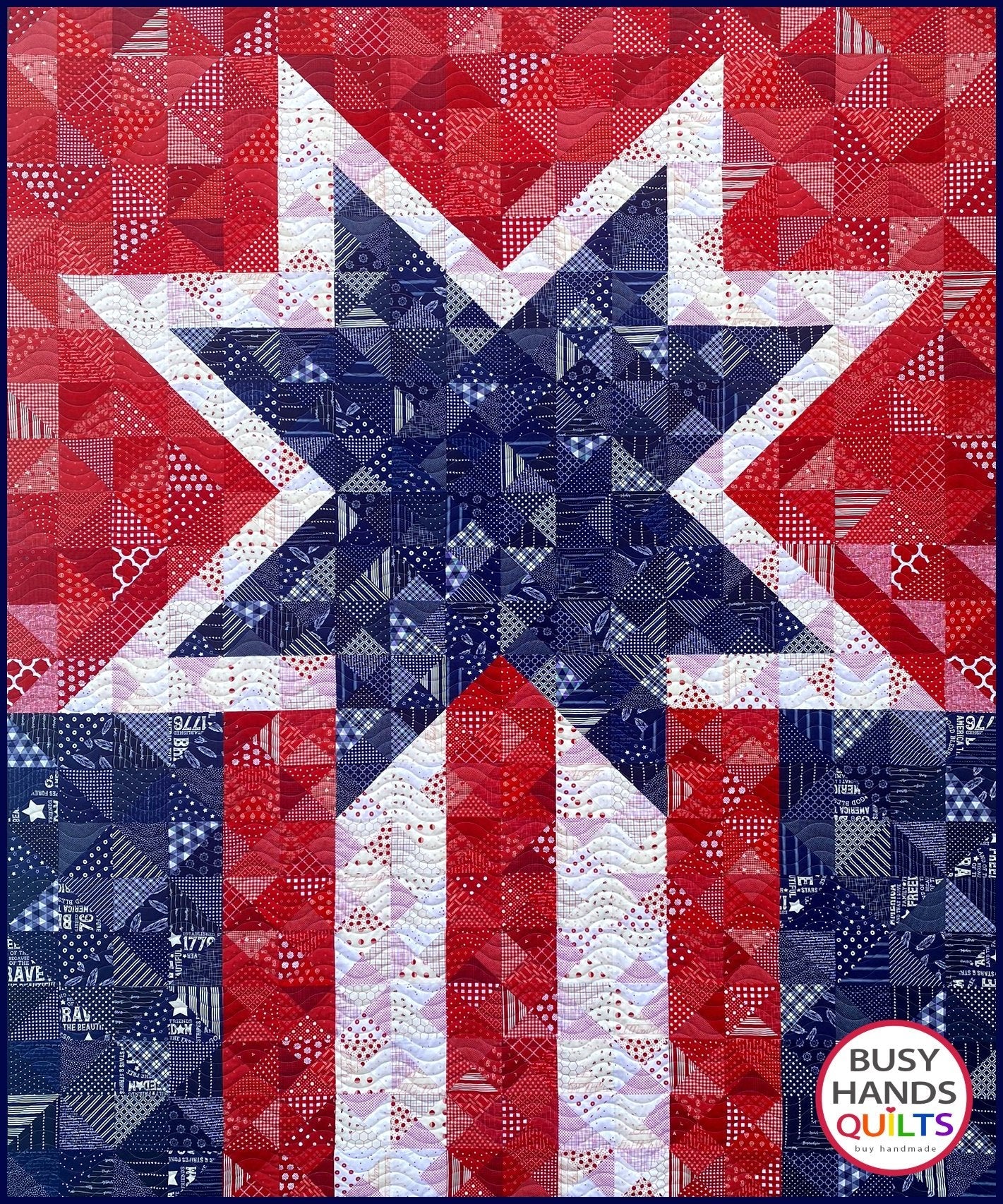 Star Spangled Quilt Pattern PDF DOWNLOAD Busy Hands Quilts $12.99