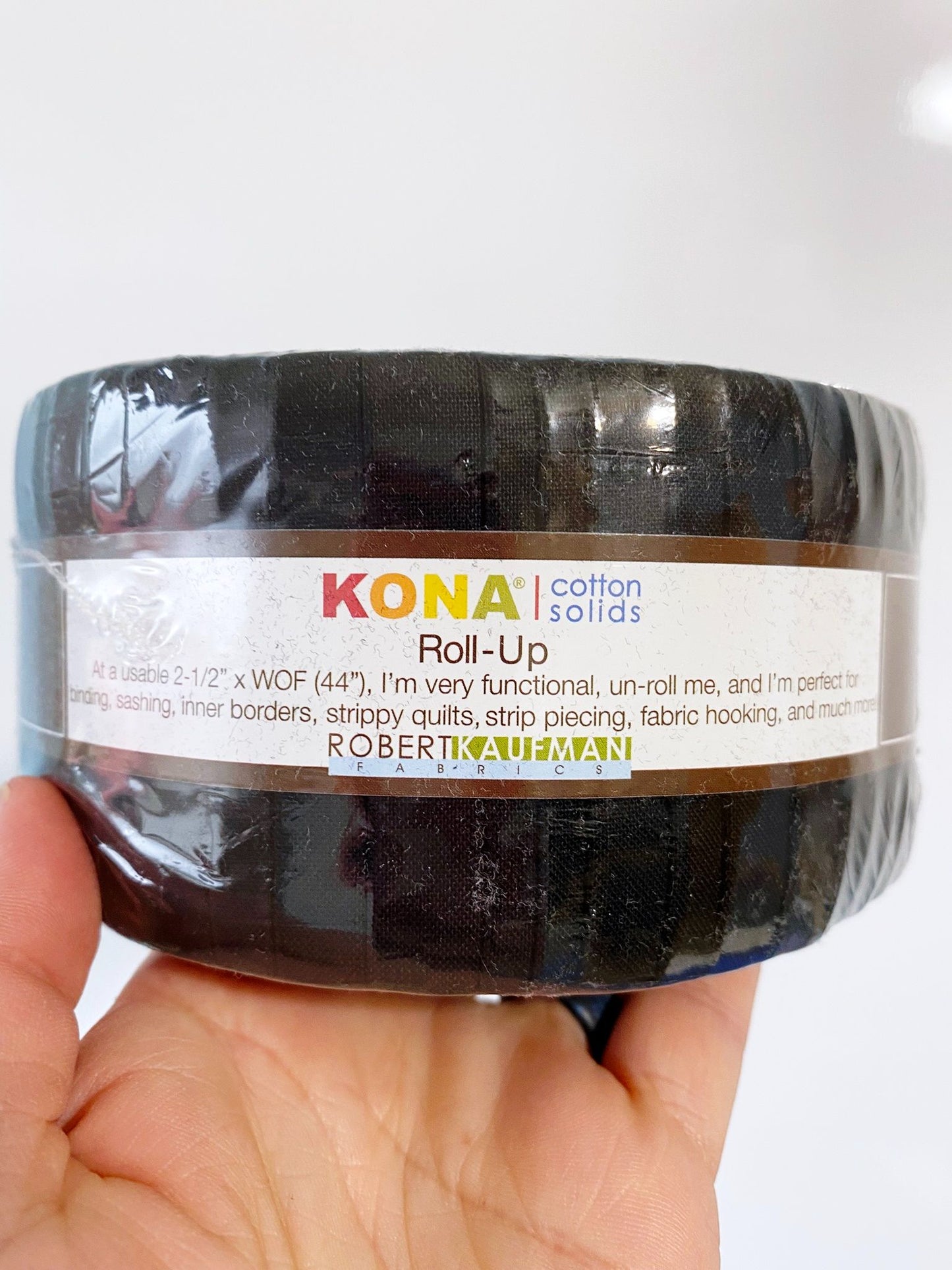 Jelly Roll - Roll Up - Kona Cotton Solids Roll-Up in Black Strips RU-196-40#310
