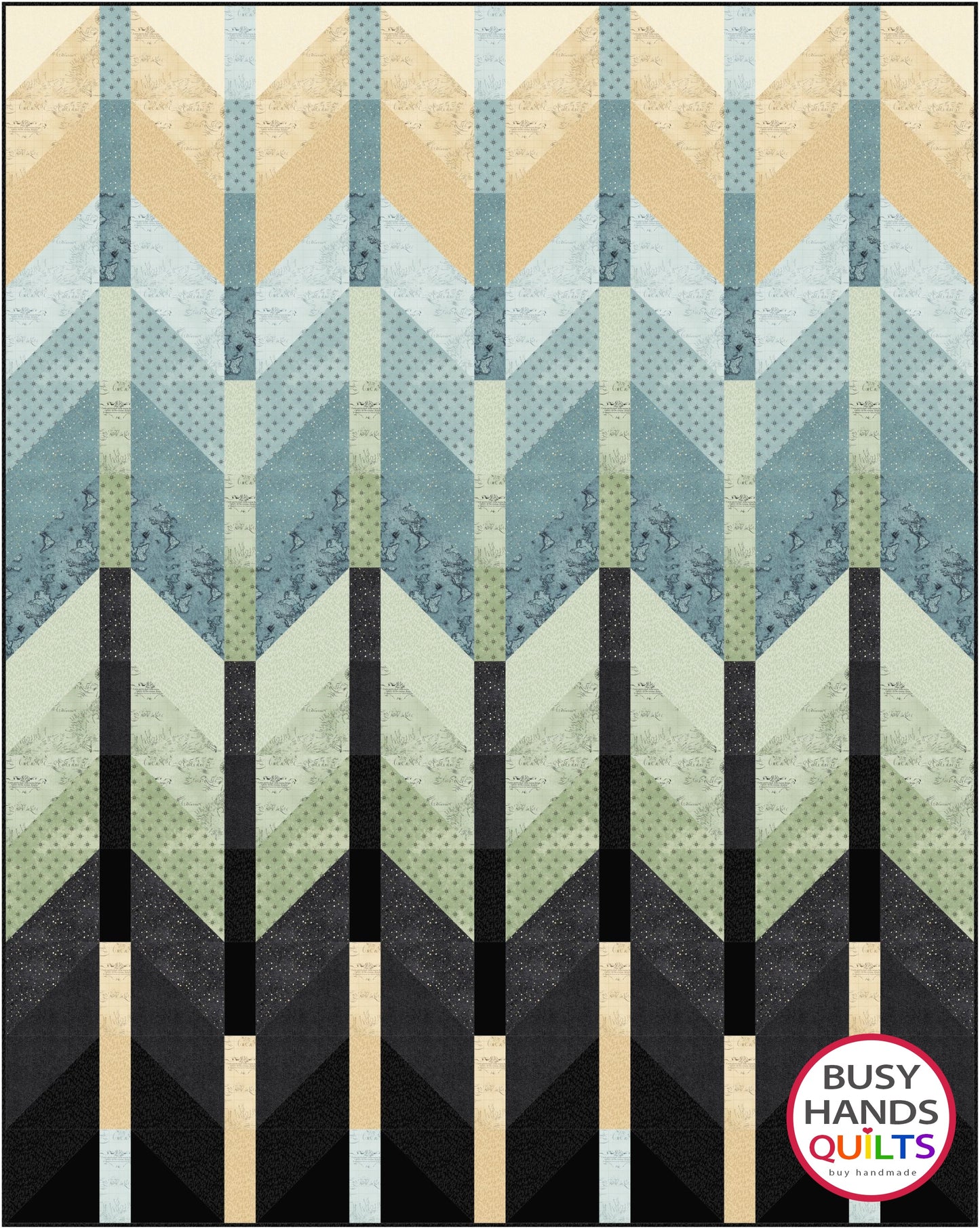 Ombre Mountains Quilt Pattern PRINTED Busy Hands Quilts {$price}