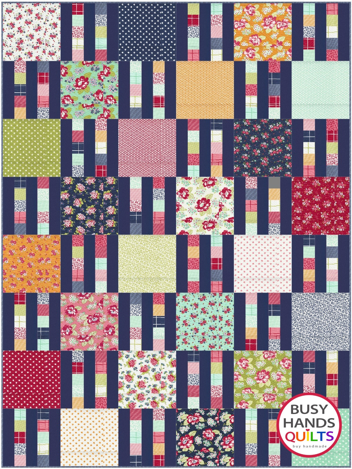 Picket Fence Quilt Pattern PRINTED Busy Hands Quilts {$price}