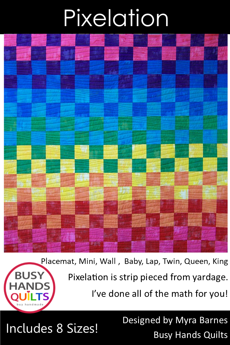 Pixelation Quilt Pattern PRINTED Busy Hands Quilts {$price}