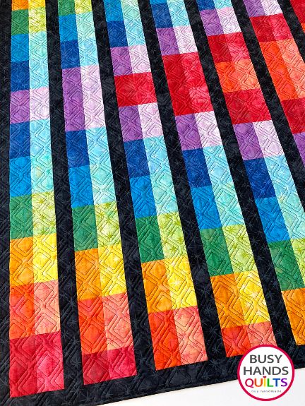 Rainbow Burst Quilt Pattern PRINTED Busy Hands Quilts {$price}