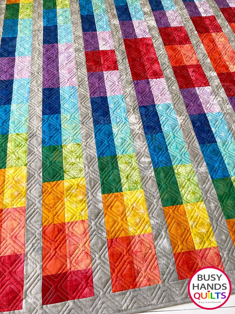 Rainbow Burst Quilt Pattern PRINTED Busy Hands Quilts {$price}